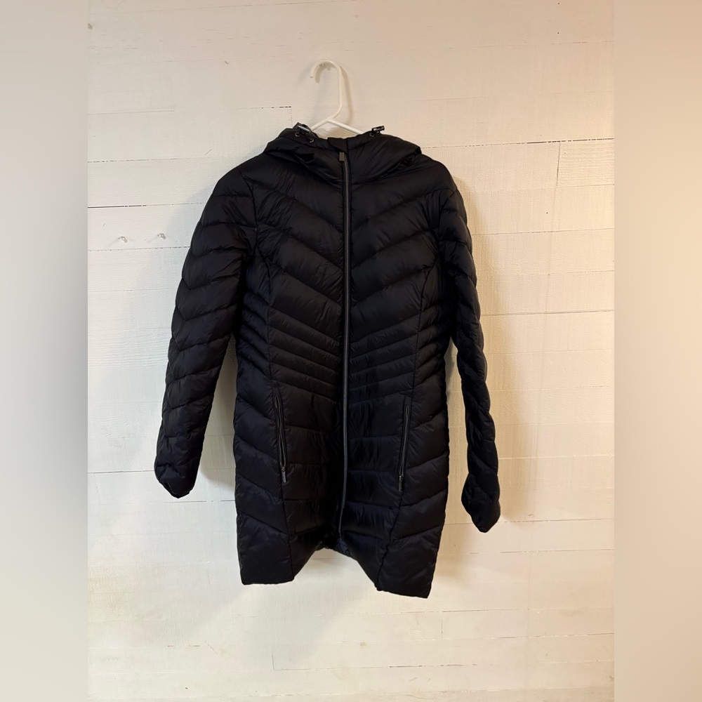 Michael Michael Kors Packable Down Puffer Coat Black Hooded Jacket Women’s M
